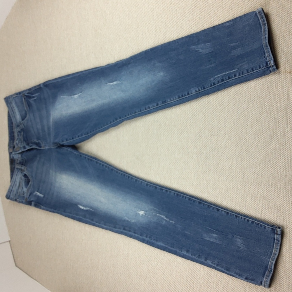 Kut from The Kloth Boyfriend Jeans Mid Rise, Distressed Jeans, Stonwash, Size 8
